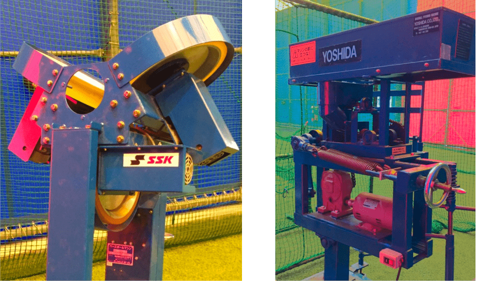 バッティングマシーンの画像